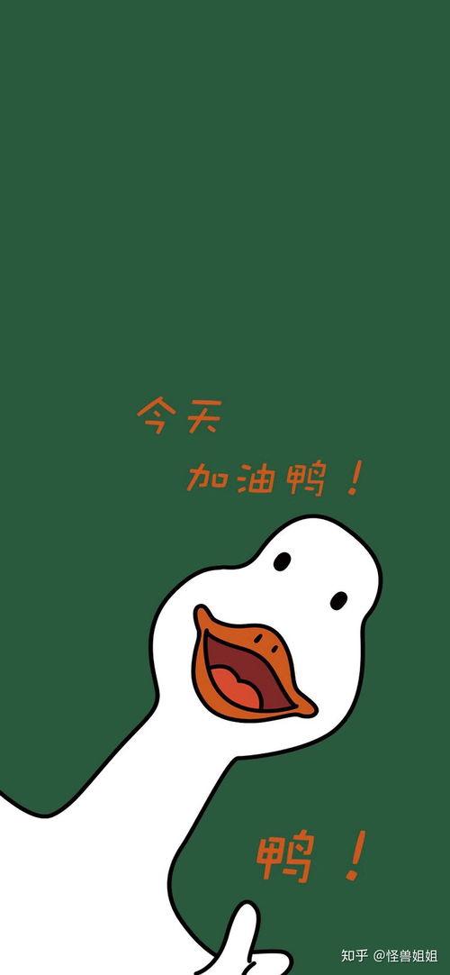 网红加油鸭人物壁纸,活力四溢的鸭界明星风采